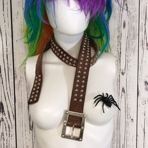 MICHAEL Michael Kors Accessories - Michael Kors brown leather studded belt MICHAEL Michael Kors Accessories - Michael Kors brown leather studded belt